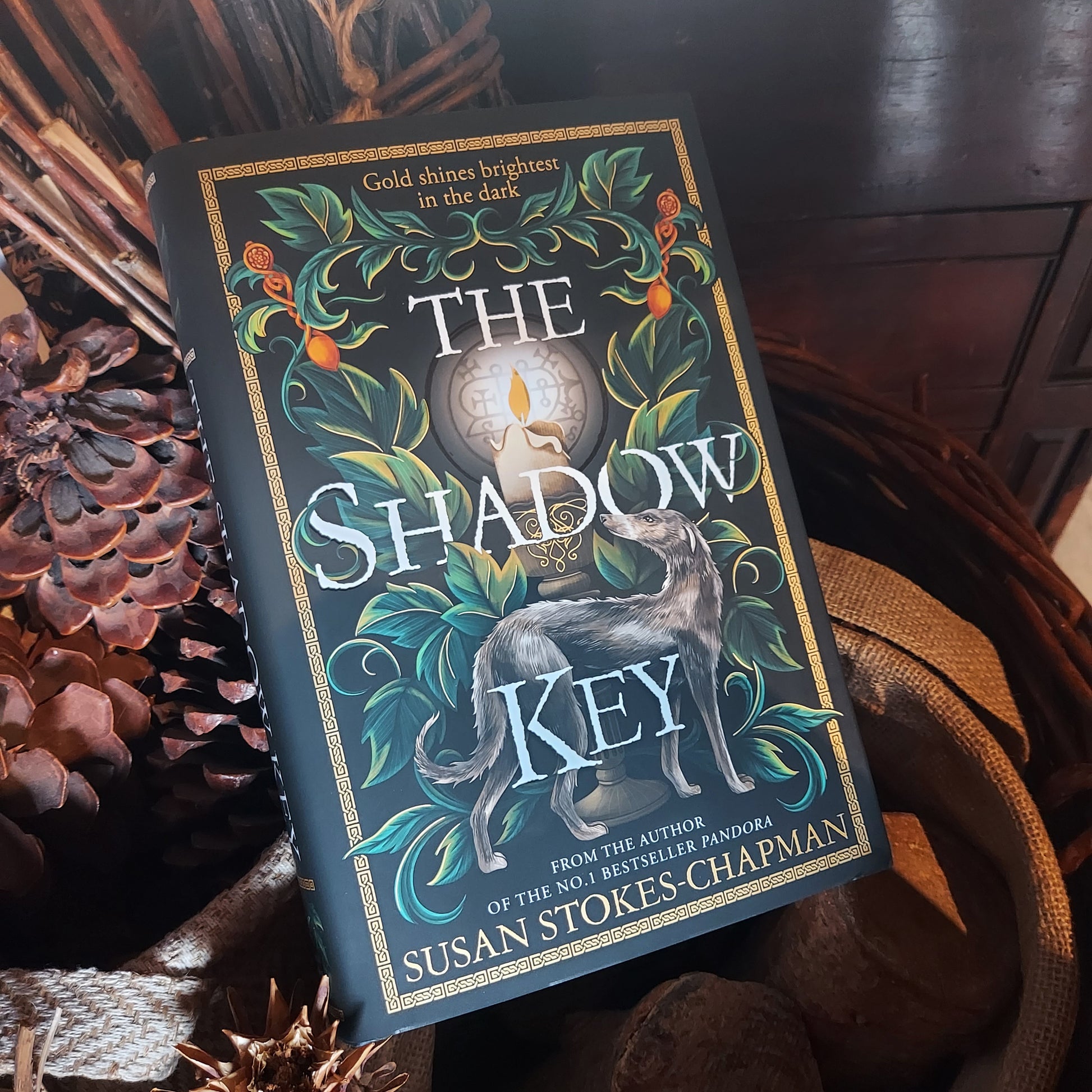 A copy of the shadow key nestled in a basket in the museum's herb garret