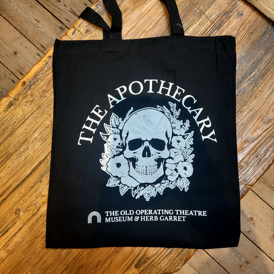 Apothecary Black Tote Bag