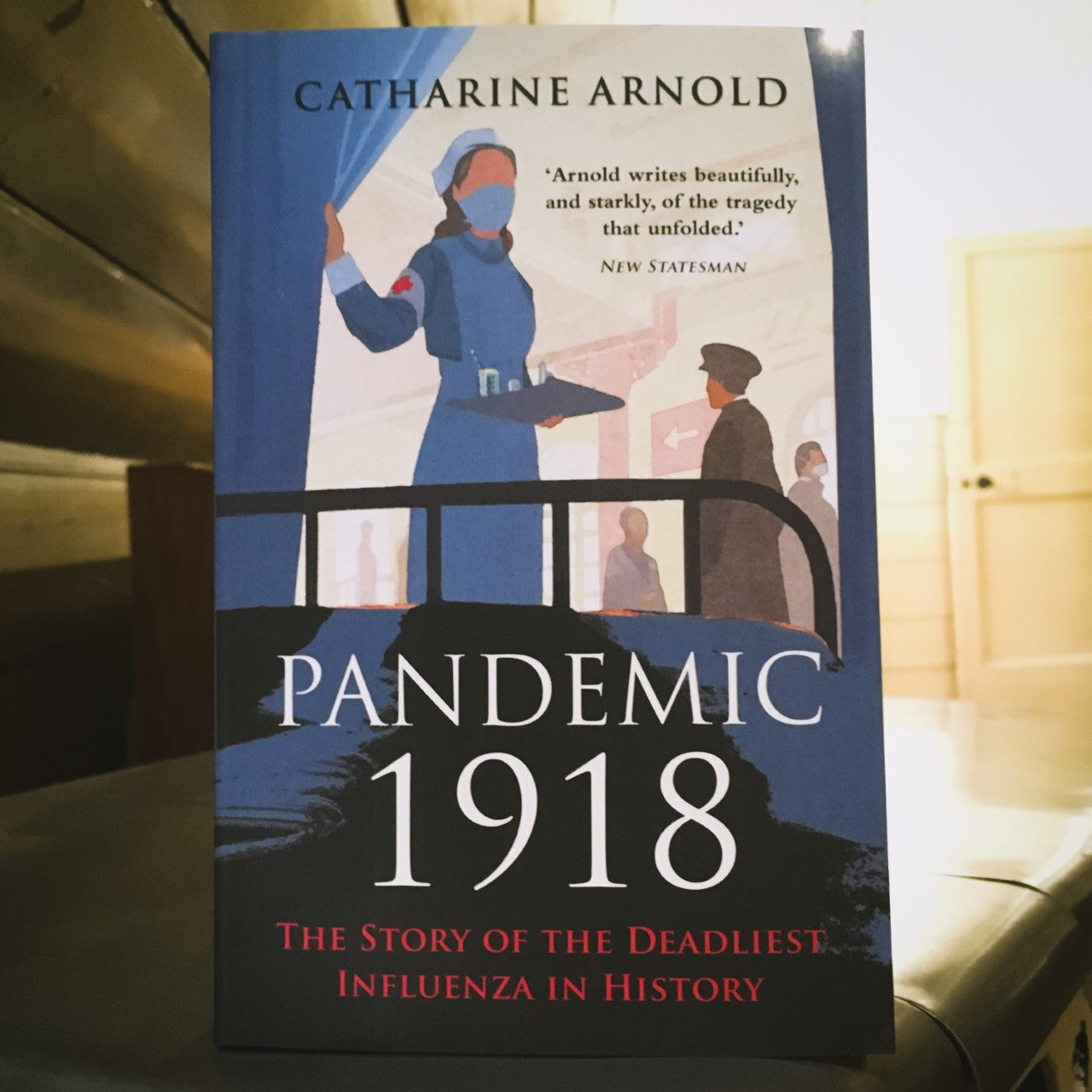The Pandemic 1918 book displayed in the museum
