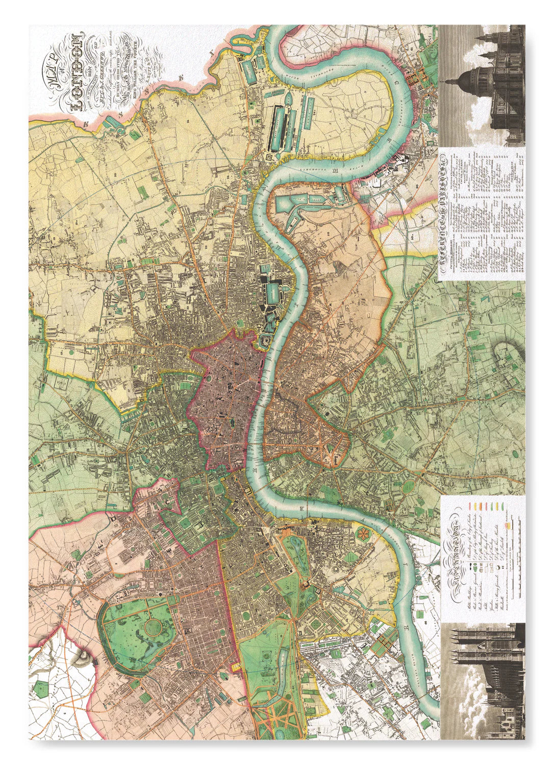 London (1827): A4 Art Print