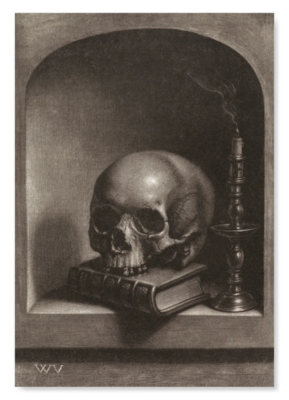 Vanitas Still Life in Niche (17th century): A4 Art Print