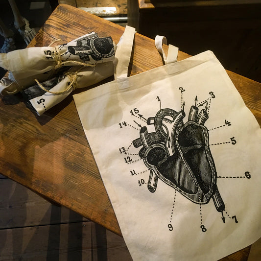 Anatomical Heart Tote Bag